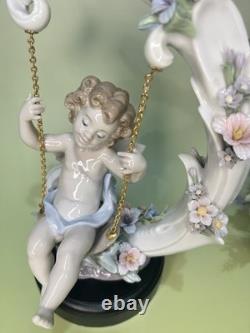 Lladro Figurine Cupid'Heavenly Swing series' Limited Edition Retired