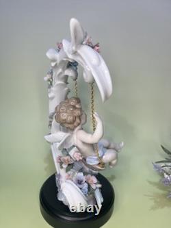 Lladro Figurine Cupid'Heavenly Swing series' Limited Edition Retired