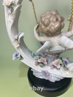 Lladro Figurine Cupid'Heavenly Swing series' Limited Edition Retired