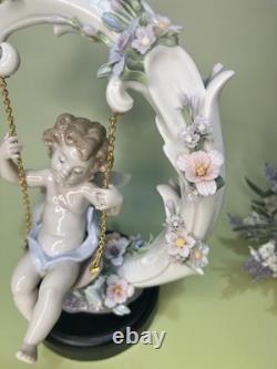 Lladro Figurine Cupid'Heavenly Swing series' Limited Edition Retired