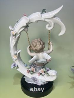 Lladro Figurine Cupid'Heavenly Swing series' Limited Edition Retired
