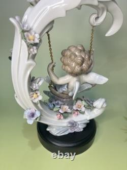 Lladro Figurine Cupid'Heavenly Swing series' Limited Edition Retired