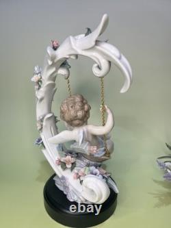 Lladro Figurine Cupid'Heavenly Swing series' Limited Edition Retired