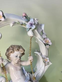 Lladro Figurine Cupid'Heavenly Swing series' Limited Edition Retired