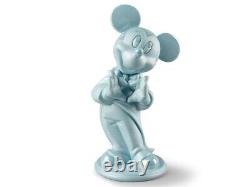 Lladro Limited Edition Blue Mickey Mouse And Pink Minnie Mouse Disney