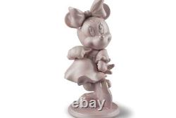 Lladro Limited Edition Blue Mickey Mouse And Pink Minnie Mouse Disney