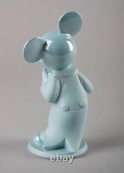 Lladro Limited Edition Blue Mickey Mouse And Pink Minnie Mouse Disney