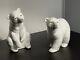 Lladro Polar Bear Pair Porcelain Sculpture White 5 Hand Made In Spain Vintage