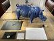 Lladro Rhino Rhinoceros Sculpture Blue-gold Limited Edition 120/500 See Desc