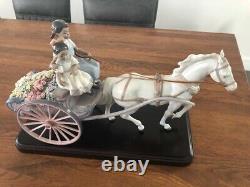 Lladro flower wagon limited edition number 588, boxed and in excellent condition