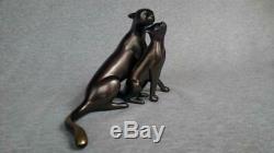 Loet Vanderveen Cheetah and Cub Limited Edition Bronze Sculpture