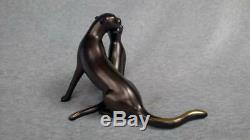 Loet Vanderveen Cheetah and Cub Limited Edition Bronze Sculpture