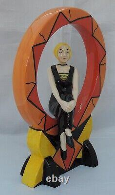 Lorna Bailey Art Deco Lady sitting on a ring