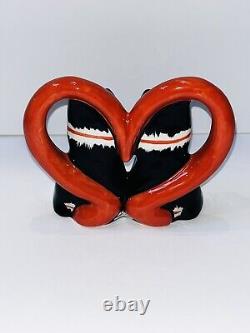 Lorna Bailey Cats Double Heart Valentines Limited Edition RARE figure Signed