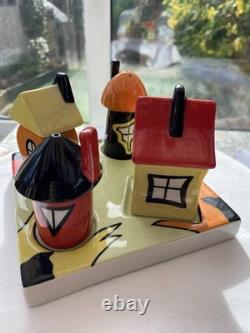 Lorna Bailey Cruet Art Deco Cottage Style Signed Print Limited Edition