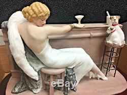 Louis ICART Figurine 1984 HP 1932 Cocktail Art Deco 739 of Ltd Ed. 10,000