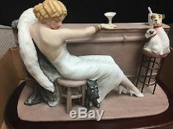 Louis ICART Figurine 1984 HP 1932 Cocktail Art Deco 739 of Ltd Ed. 10,000