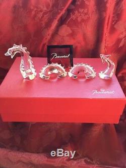 MIB FLAWLESS Exquisite BACCARAT Crystal Set SEA SERPENT DRAGON LOCH NESS MONSTER