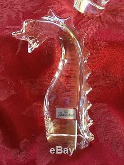 MIB FLAWLESS Exquisite BACCARAT Crystal Set SEA SERPENT DRAGON LOCH NESS MONSTER