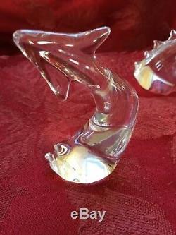 MIB FLAWLESS Exquisite BACCARAT Crystal Set SEA SERPENT DRAGON LOCH NESS MONSTER