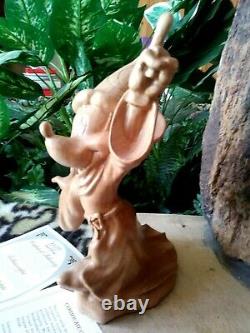 MICKEY SORCERER LTD. ED. ANRI WOODEN FIGURINE, HAND CARVED, FINISHED, MINT, NEW withCOAs