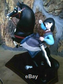 MULAN AND KHAN, WDCC TRIUMPHANT DISNEY LTD. ED. #713 FULL COLOR FIGURINE, New MIB