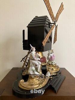 Meissen Ormolu Windmill with Harlequin and Columbine