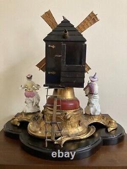 Meissen Ormolu Windmill with Harlequin and Columbine