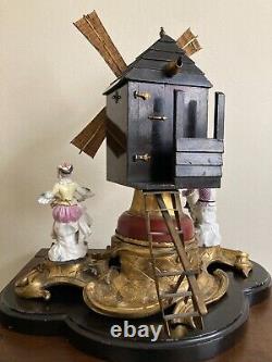 Meissen Ormolu Windmill with Harlequin and Columbine