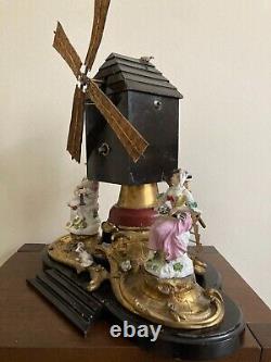 Meissen Ormolu Windmill with Harlequin and Columbine