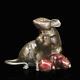 Mice With Rosehips Small Bronze Figurine (limited Edition) Michael Simpson