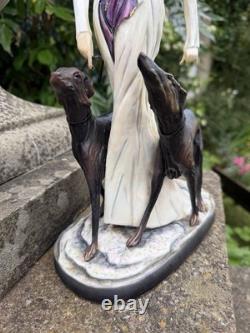 Michael Sutty Porcelain Figurine'Lady with Borzoi' Limited Edition 91/250