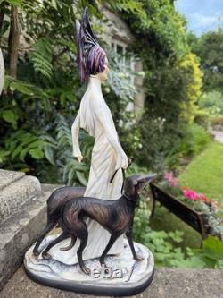 Michael Sutty Porcelain Figurine'Lady with Borzoi' Limited Edition 91/250