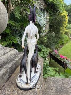 Michael Sutty Porcelain Figurine'Lady with Borzoi' Limited Edition 91/250