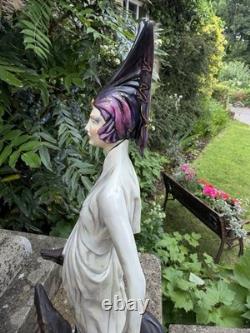 Michael Sutty Porcelain Figurine'Lady with Borzoi' Limited Edition 91/250
