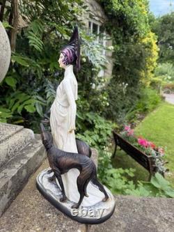 Michael Sutty Porcelain Figurine'Lady with Borzoi' Limited Edition 91/250