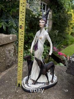 Michael Sutty Porcelain Figurine'Lady with Borzoi' Limited Edition 91/250