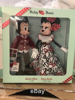 Mickey and Minnie Mouse Limited Edition Valentine's Day Doll Set Ready To Ship
