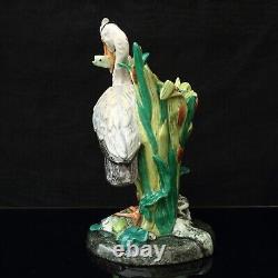 Minton Majolica Figurine Heron and Pike Limited Edition with Box and Certificate