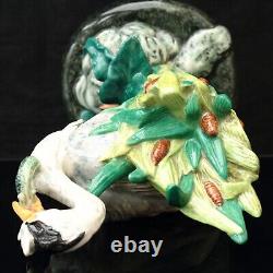 Minton Majolica Figurine Heron and Pike Limited Edition with Box and Certificate