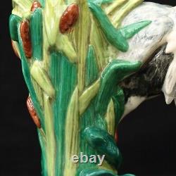 Minton Majolica Figurine Heron and Pike Limited Edition with Box and Certificate