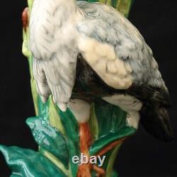 Minton Majolica Figurine Heron and Pike Limited Edition with Box and Certificate