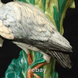 Minton Majolica Figurine Heron and Pike Limited Edition with Box and Certificate