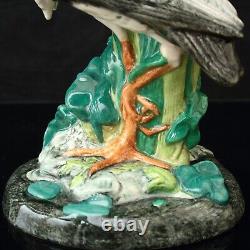 Minton Majolica Figurine Heron and Pike Limited Edition with Box and Certificate