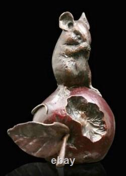 Mouse On Apple Bronze Figurine (Limited Edition) Michael Simpson