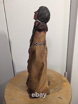 Neil Rose Signed PALE BUTTERFLY Resin Native American Figurine #135/2500