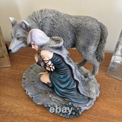 Nemesis Now Protector Wolf Figurine by Anne Stokes Limited Edition Fantasy Wolf