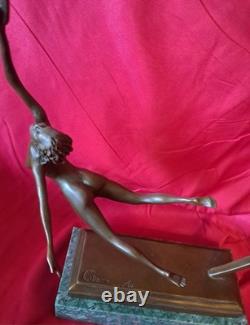 Nude hoop acrobat figurine dancer Bronze Lost Wax Casting. Limited Edition