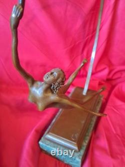 Nude hoop acrobat figurine dancer Bronze Lost Wax Casting. Limited Edition