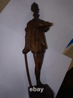 OLD Wood Figurine DON QUIJOTE Carved 10 Tall famous spanish literary charact